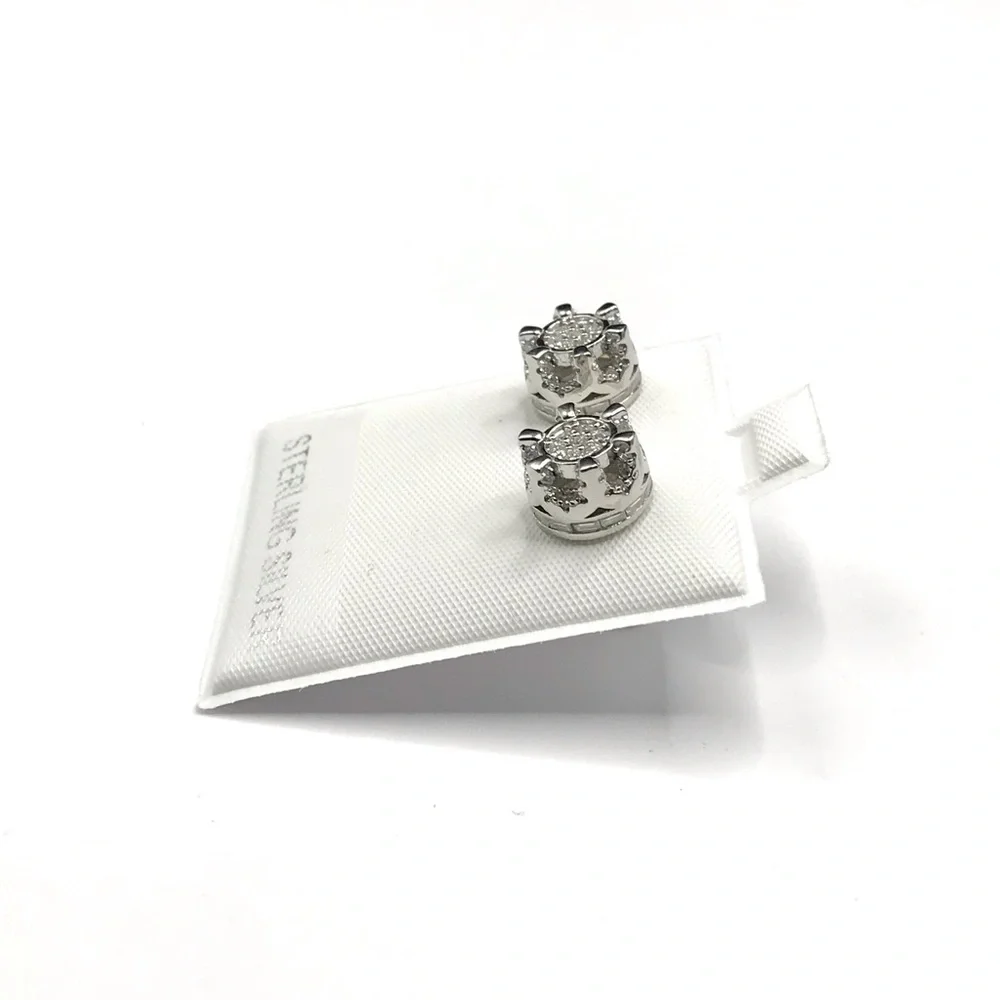 925 Sterling Silver 1.00CTW MOISSANITE Screw Back Stud Earrings